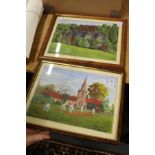 Desmond Yeabsley "Cricket Match at Brockham" and another work by the same artist