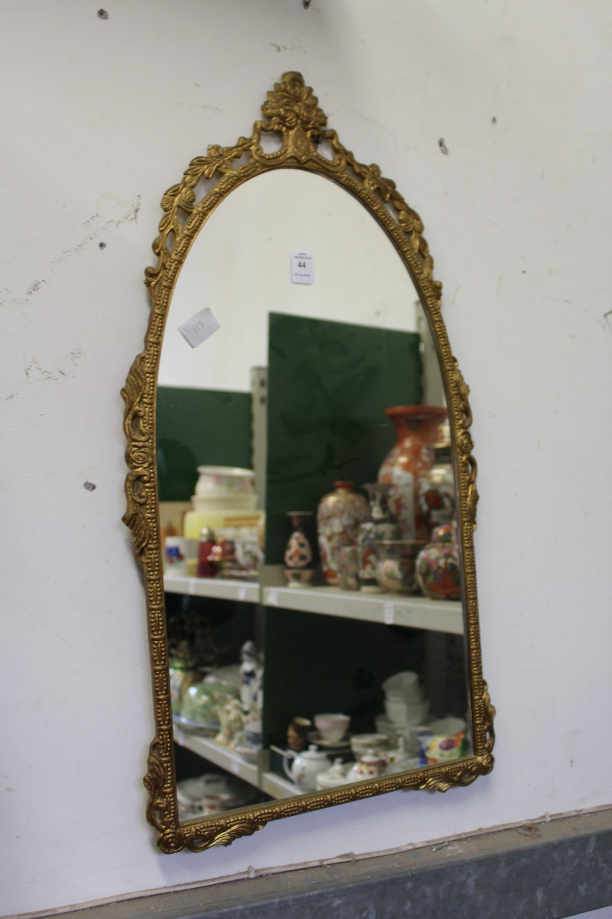 A decorative mirror.