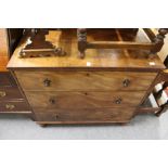 A 19th century mahogany three drawer chest.