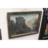 G R Wright "Mountains in Shadow" pastel.