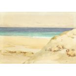 Thomas Francis Wainewright (1794-1883) British. Sheep Resting on a Sand Dune, Signed & Dated 1870,