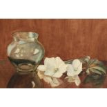 Helen Loughridge (20th Century) 'Christmas Roses' A still life of flowers by a vase, watercolour,
