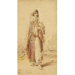 Amadeo Preziosi (1816-1882) Maltese. A Romanian Gypsy Woman, Indistinctly Inscribed, Signed &