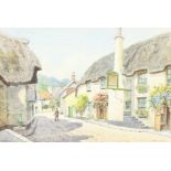 James Greig (20th/21st century) British, The Ship inn, Porlock, watercolour, signed and inscribed,