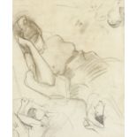 Albert de Belleroche (1864-1944) British, Study of a female in various positions, pencil, 22" x