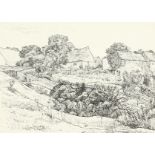 Hubert Wellington (1879-1967) British. 'Sapperton, Gloucestershire, 1916', an Ink Drawing, Inscribed