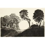 Alfred R. Blundell. 'A Breckland Road', Etching, Signed in Pencil, Unframed, 7" x 10.5". And an