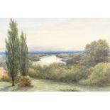 Fred Dixey (1877-1920) British, 'The Thames From Richmond Hill', watercolour, signed, 12" x 18",