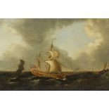 Isaac Sailmaker (1633-1721) Dutch/British. A Royal Yacht in a Heavy Sea Swell with further