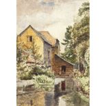 Walter Goldsmith (19th/20th century) British, a study of a mill house, watercolour, signed 10 x 7".