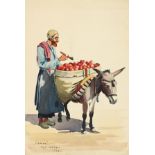 De'mon. A Collection of 20th Century Watercolours of Iranian Life, Unframed, 11" x 7". (6).