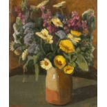 Frank Griffith (1889-1979) British, 'Bouquet Rustique no. 15', a still life of mixed flowers, oil on