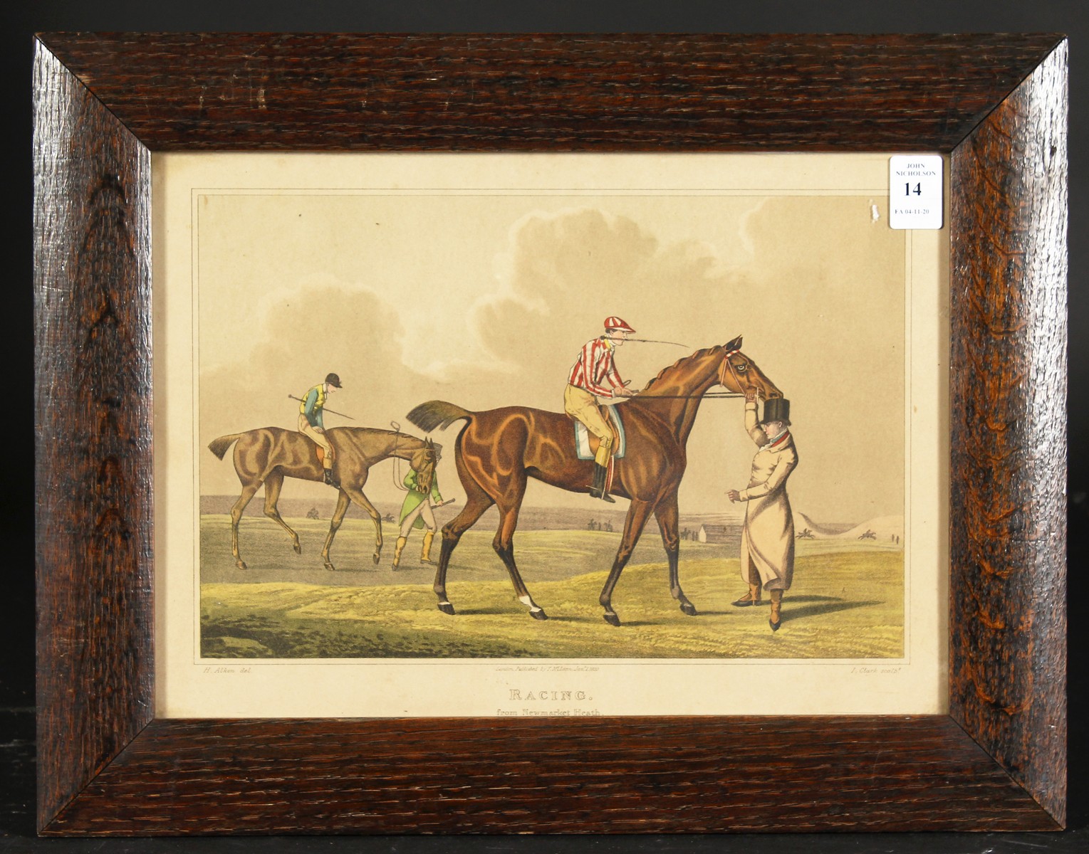 After H. Alken, 'Racing from Newmarket Heath', 8"x12". - Image 2 of 3