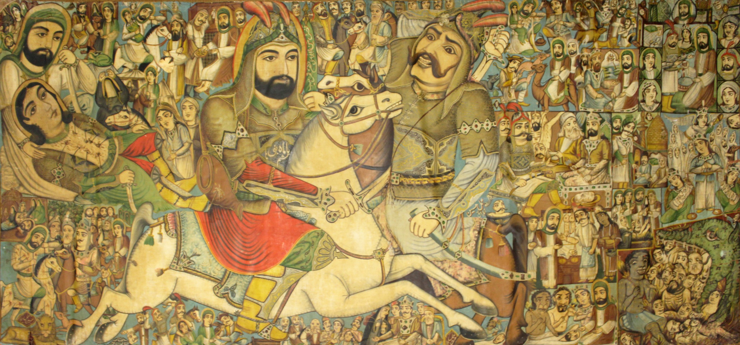Hussain Hamlani, Persian School, Late 19th/Early 20th Century. 'The Battle of Kerbala', Hasan riding