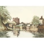 William Tatton Winter (1855-1928). 'Sudbury Watch Tower, Canterbury', Etching, Signed in Pencil. 10"