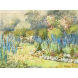 Beatrice Parsons (1870-1955) British 'A Hampstead Garden', scene of flowers in bloom, watercolour,