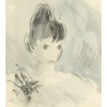 Elinor Bellingham-Smith (1906-1988) British. A Bust Length Study of a Female, Watercolour and