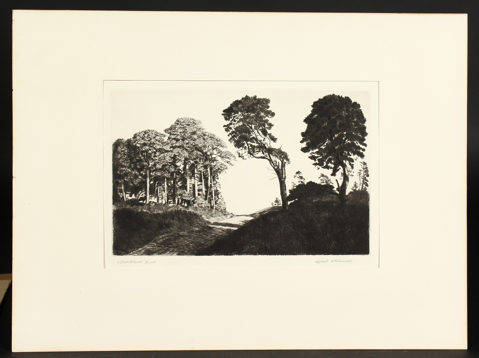 Alfred R. Blundell. 'A Breckland Road', Etching, Signed in Pencil, Unframed, 7" x 10.5". And an - Image 2 of 5