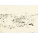 Hubert Wellington (1879-1967) British. 'Brimscombe Valley 1916', Mixed Media, Signed & Inscribed,