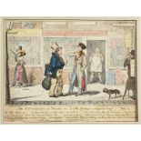 A Cruckshank Etching 'the adventures of travel or a little learning is a dangerous thing',