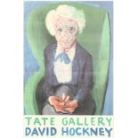 'My Mother, Bridlington', A David Hockney poster for the Tate Gallery 1988 Exhibition, signed in