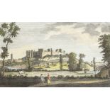 'A Perspective View of Ludlow Castle in Shropshire'. A Coloured Print, Unframed, 6" x 10.5". With