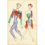 William Chappell (1907-1994) British, A costume design for the finale of act one of the ballet '