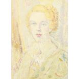 Norman (20th century) British, a bust length portrait of a lady, oil on canvas, signed 24" x 18".