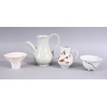 A MIXED LOT OF 18TH / 19TH CENTURY CHINESE ITEMS, comprising two bland de chine libation cups, one