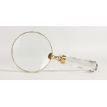 A MAGNIFYING GLASS.