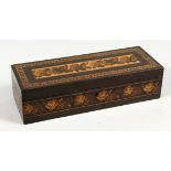 A TUNBRIDGE WARE BOX. 10ins long.