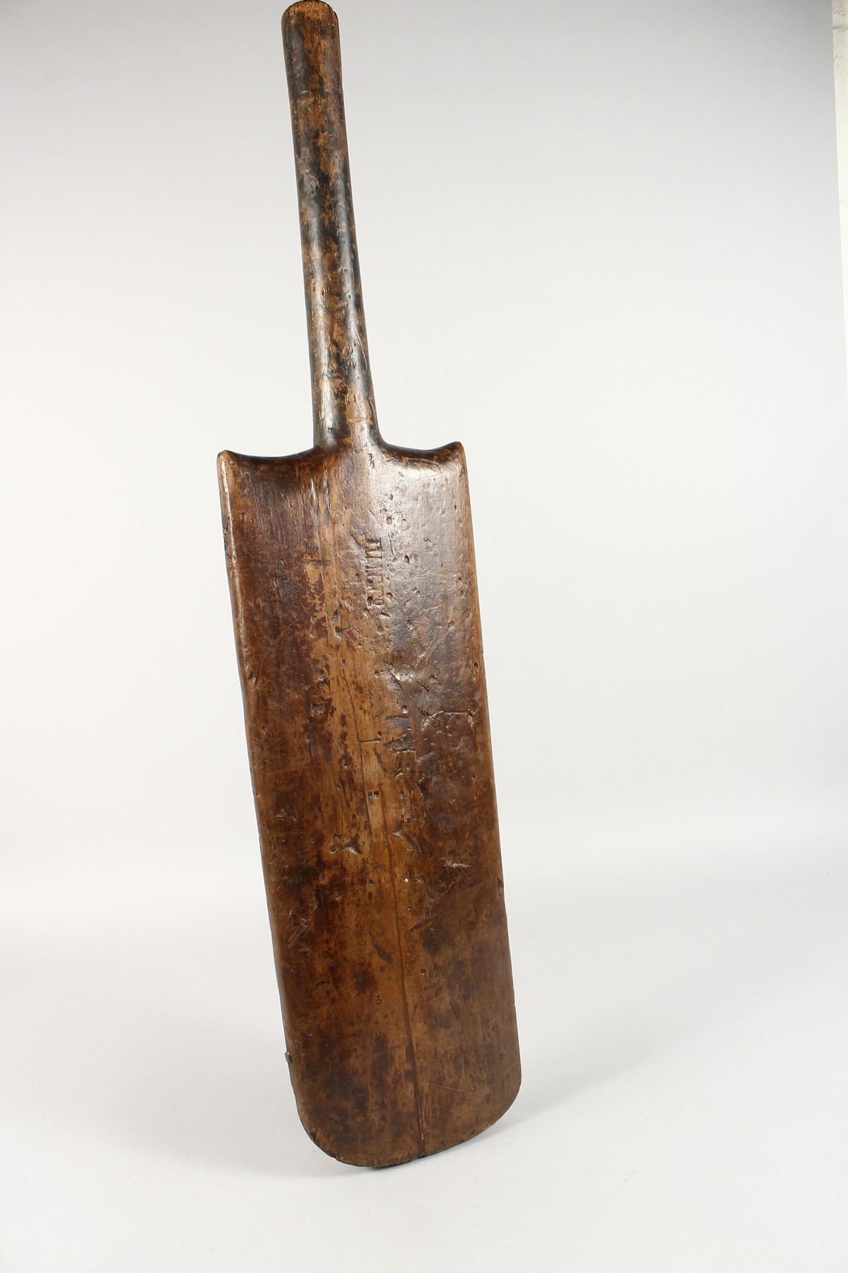 A LARGE EARLY FOLK ART CRICKET BAT. 34ins long. - Image 2 of 3