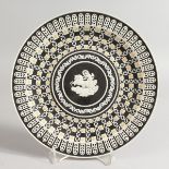 A WEDGWOOD MUSEUM SERIES CAMEO CIRCULAR PLATE AURORA modelled by William Hackwood. No. 136 of 600.