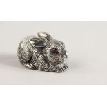 A NOVELTY SILVER RABBIT.