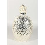 A NOVELTY PLATED PINEAPPLE SHAPED ICE BUCKET. 13.5ins high.
