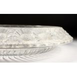 A GOOD LARGE LALIQUE "MARGUERITES" CIRCULAR BOWL. 35cms diameter. Etched signature Lalique, France.