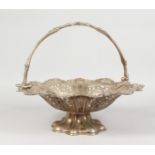 A VICTORIAN SWING HANDLE CAKE BASKET.