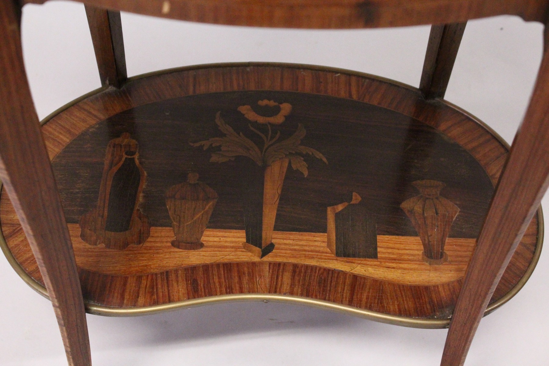 TOPOLINO, ITALY, A GOOD KINGWOOD, ORMOLU AND MARQUETRY OVAL OCCASIONAL TABLE, with brass galleried - Image 3 of 7