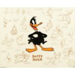 A WARNER BROTHERS ORIGINAL FILM CEL. "DAFFY DUCK" 1991. No. 205/500. 13ins x 16ins.