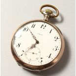 A GENTLEMAN'S OMEGA SILVER POCKET WATCH.