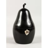 A PEAR TEA CADDY.