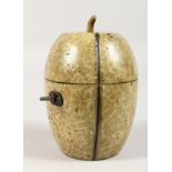 A MELON TEA CADDY.