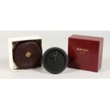 A SWIZA RITZ CLUB CLOCK in leather pouch and box.