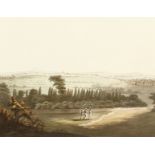 After James Hunter, A 19th century aquatint of 'East View of Bangalore, with the Cypress Garden,