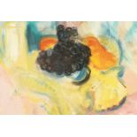 Follower of Paul Maze. A pastel study of mixed fruit on a table, 10" x 15".