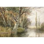 E. L. Herring (19th century) British, A pair of river landscapes, watercolour, signed and dated '