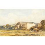 Alexander Caruthers Gould (1870-1948), 'Haymaking by Ruined Castle', exhibited at the R. A. 1899,