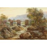 William Appleton (19th century) British, A pair of welsh mountain river scenes, watercolour,