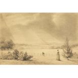 Early 19th century, 'Mount Kenedy, Co. of Wicklow, the Seat of Cuningham esq.', pencil drawing in an
