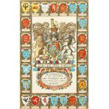 John Speed (1551-1629), 'The Achievements of our Soveraigne King Charles II.', A coat of arms,
